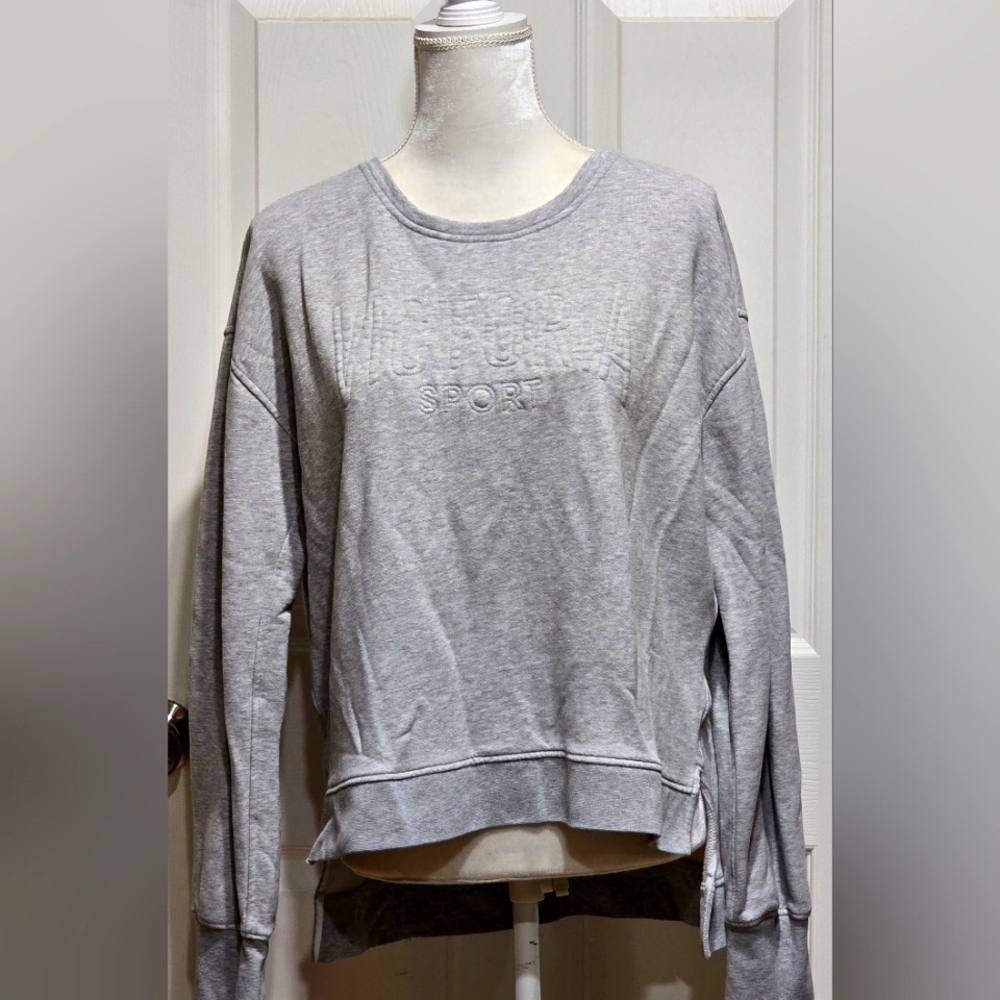 Victoria's Secret Gray Sweatshirt With Embroidered Front
